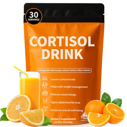Cortisol Drink Powder - Natural Cortisol Supplements for Ashwagandha, L-Theanine, Turmeric Root, Black Pepper Extract, Relaxation, Focus, Mental Clarity oviaapoBuy Supplements Australia