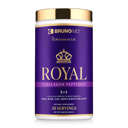 Bruno MD Royal Collagen Peptides, Clinically proven, Dietary Supplement, Improves Skin & Cellulite, European Sourced, Improves the Look of Hair & Nails, Blended with Vitamin C, Bone & Joint Supplement BRUNO MDBuy Supplements Australia