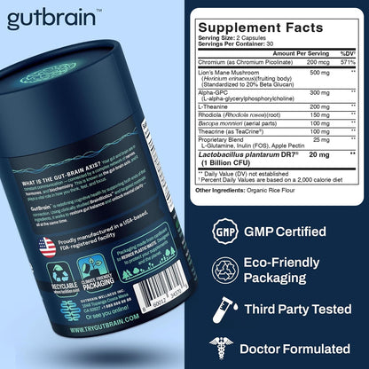 Brain Supplement for Memory and Focus with Probiotics, Advanced 2 in 1 Nootropic Brain Support for Mental Clarity, Caffeine Free Doctor Formulated Supplement, 60 Capsules Purity LabsBuy Supplements Australia