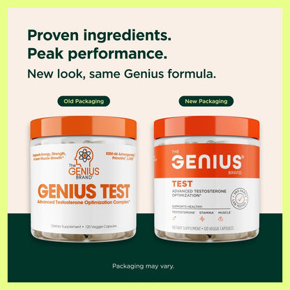Genius Test, Advanced Testosterone Booster for Men - Natural Stamina, Endurance, Energy & Strength Enhancing Supplement - Lean Muscle Builder, Brain & Libido Support Male Supplements, 120 Veggie Pills The Genius BrandBuy Supplements Australia