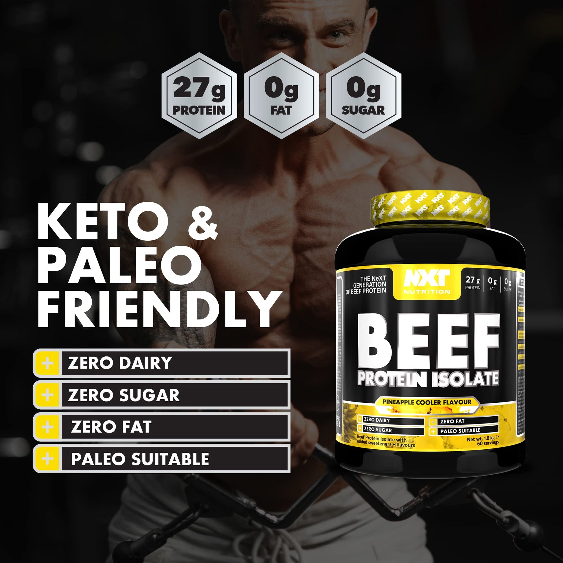 NXT Nutrition Beef Protein Isolate Powder - Protein Powder High in Natural Amino Acids NXT NutritionBuy Supplements Australia