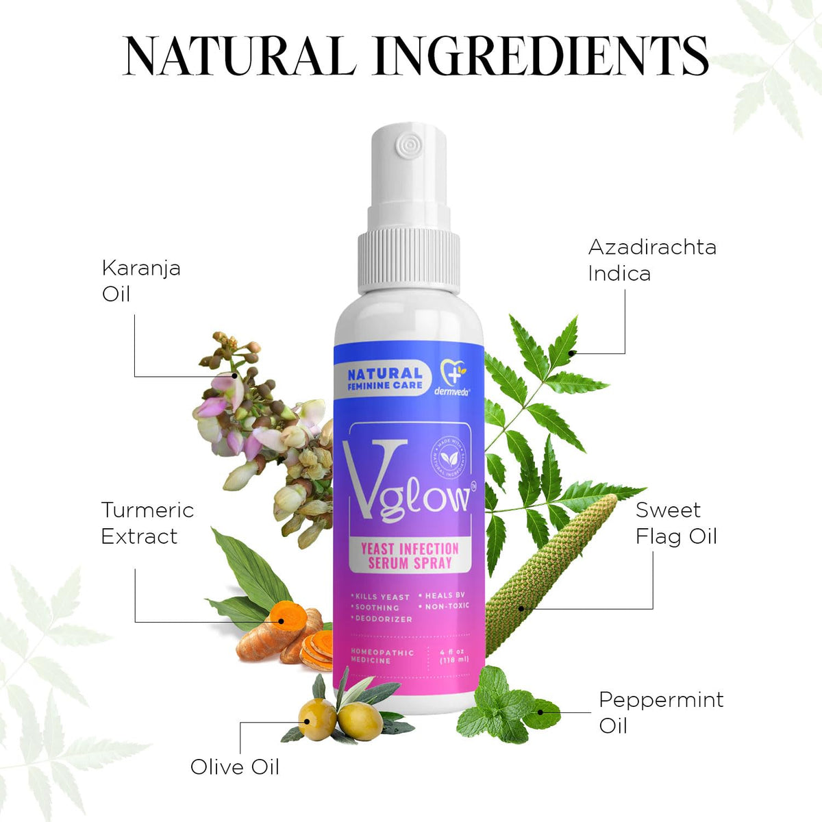 Dermveda Boric Acid BV Relief for Women - Natural Yeast Infection, Odor, Itch Relief Solution DermvedaBuy Supplements Australia