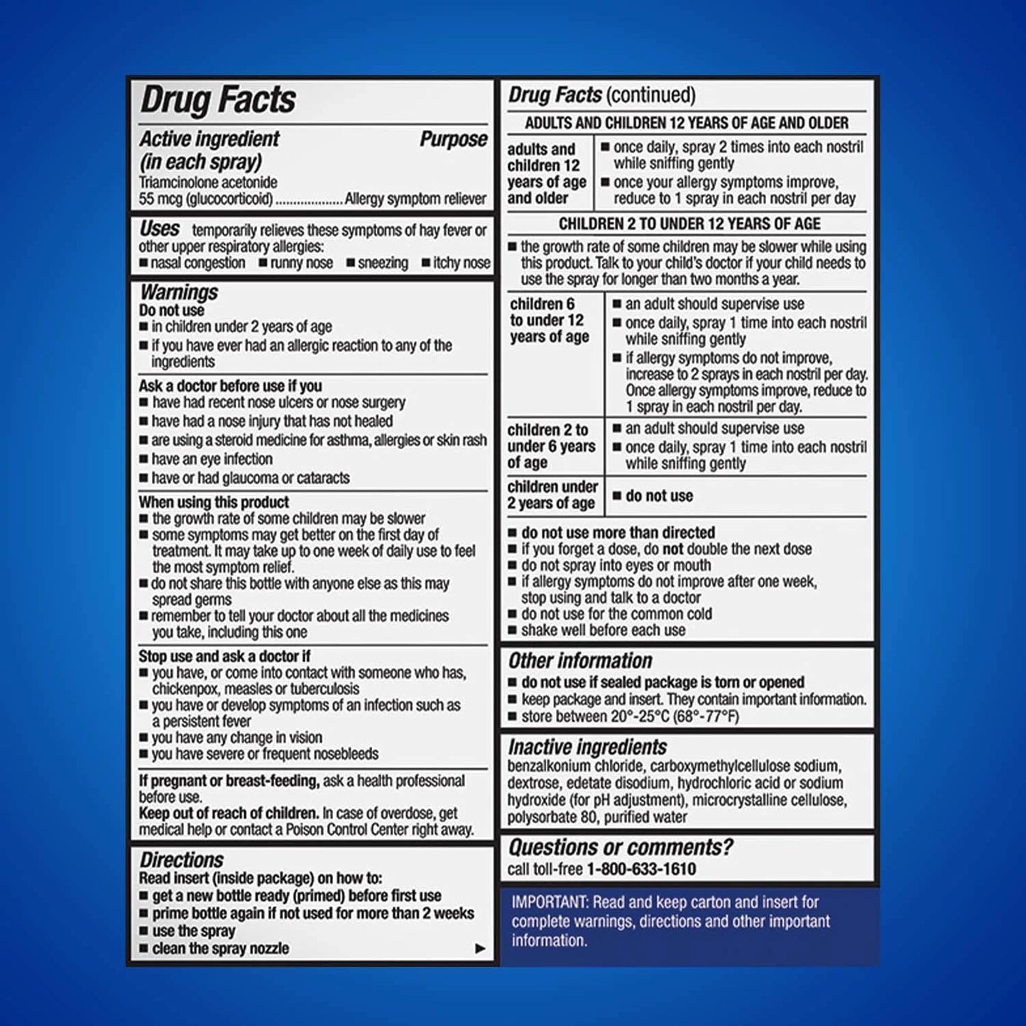 Nasacort 24HR Allergy Nasal Spray for Adults, Non-drowsy & Alcohol Free, 150 Spray Pack Nasacort buy supplements Au