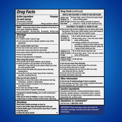 Nasacort 24HR Allergy Nasal Spray for Adults, Non-drowsy & Alcohol Free, 150 Spray Pack Nasacort buy supplements Au