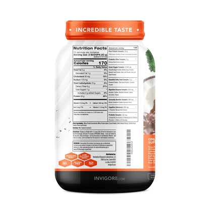 INVIGOR8 Superfood Grass Fed Whey Protein Isolate Shake Chocolate Brownie Gluten INVIGOR8Buy Supplements Australia