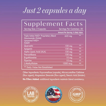 Cell Theory NAD+ Supplement – Triple Action Liposomal NAD+ & NADH Formula for Cellular Energy, Mitochondrial Support, and Longevity, Developed by Dr. Halland, 60 Capsules (30-Day Supply) Cell TheoryBuy Supplements Australia