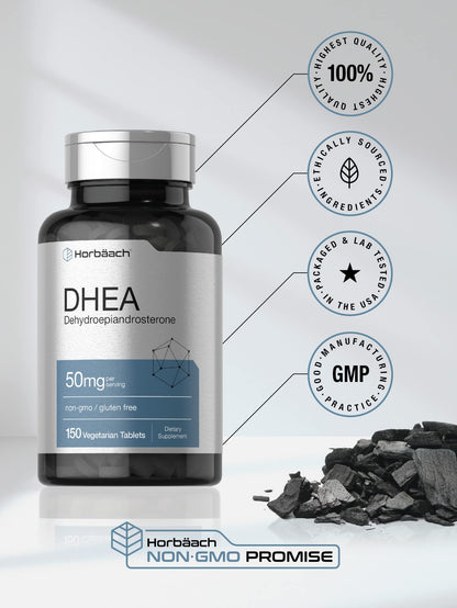DHEA 50mg 150 Tablets | Non-GMO, Gluten Free Supplement | by Horbaach HorbäachBuy Supplements Australia