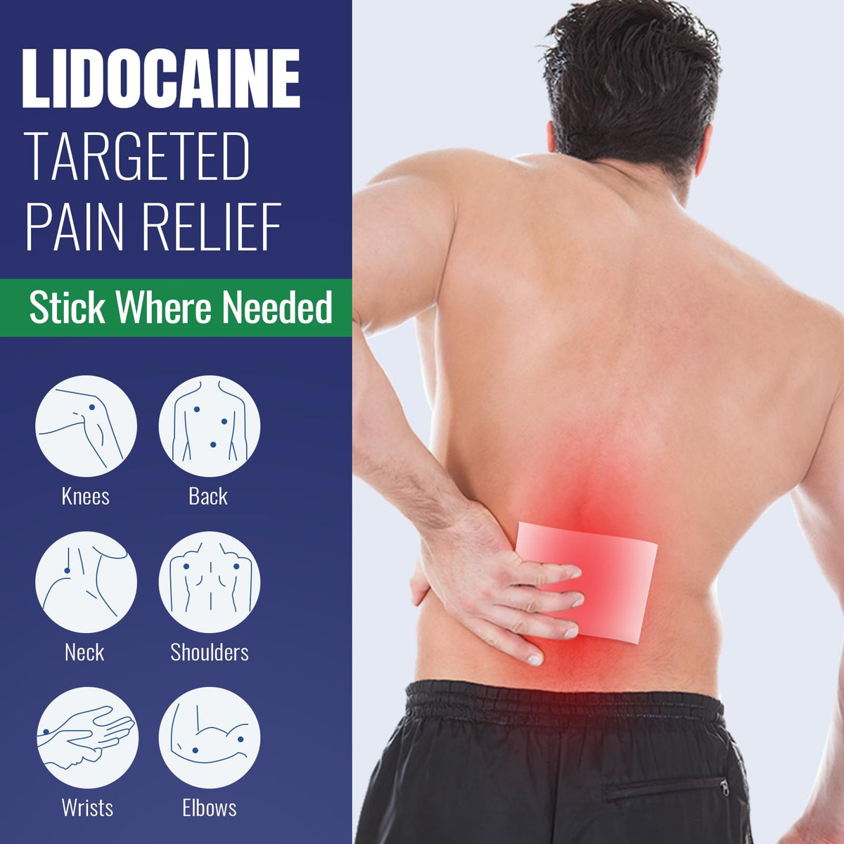 ZEEY 4% Lidocaine Pain Relief Patches, with 1% Menthol Maximum Strength OTC, for Back, Knee, Neck, Shoulders, Joints, Muscle Soreness, Fast Acting, Long Lasting, Large Gel Patch, 5.5" x 3.94", 20Ct ZEEYBuy Supplements Australia