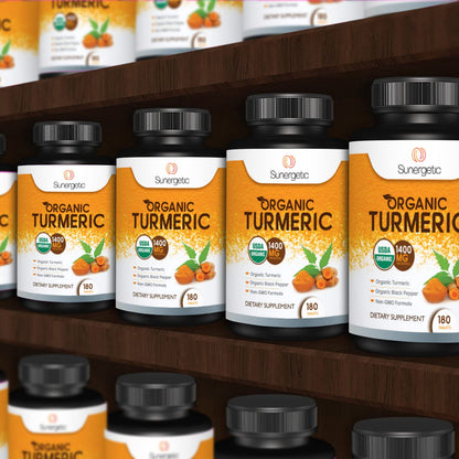 Sunergetic USDA Certified Organic Turmeric Supplement – Includes Organic Turmeric SunergeticBuy Supplements Australia