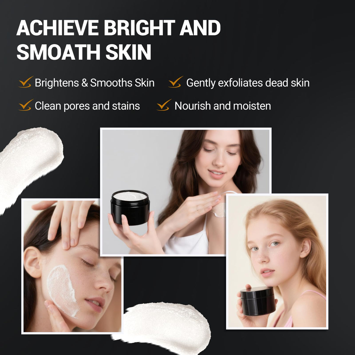 Face, Body & Scalp Scrub, 3-in-1 Gentle Microdermabrasion Exfoliating Scrub with Niacinamide & Vitamin C, Deep Cleansing, Oil Control, Dead Skin Removal, Pore-Refining for Smooth Radiant Skin, 12.3 oz LANGULLCI buy supplements Au