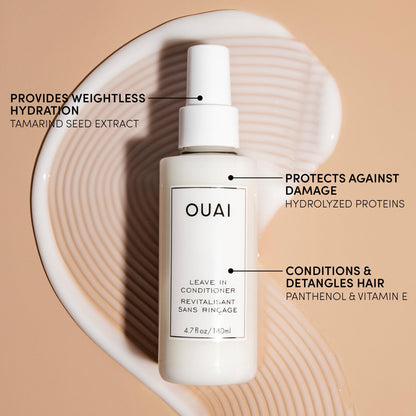 OUAI Leave In Conditioner & Heat Protectant for Hair - Prep Hair for Styling or Use as Detangling Spray to Fight Frizz & Flyaways - No Parabens, Sulfates or Phthalates (4.7 oz) OUAIBuy Supplements Australia