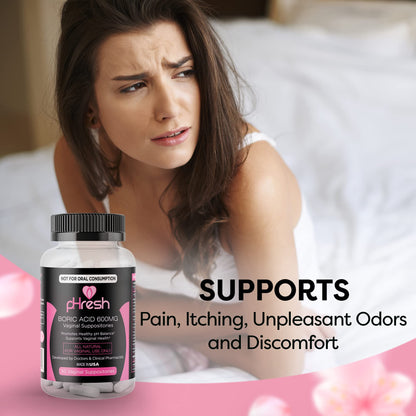 ACE NUTRITION pHresh Boric Acid Suppositories for Women, Suppositories for Odor Use ACE NUTRITIONBuy Supplements Australia