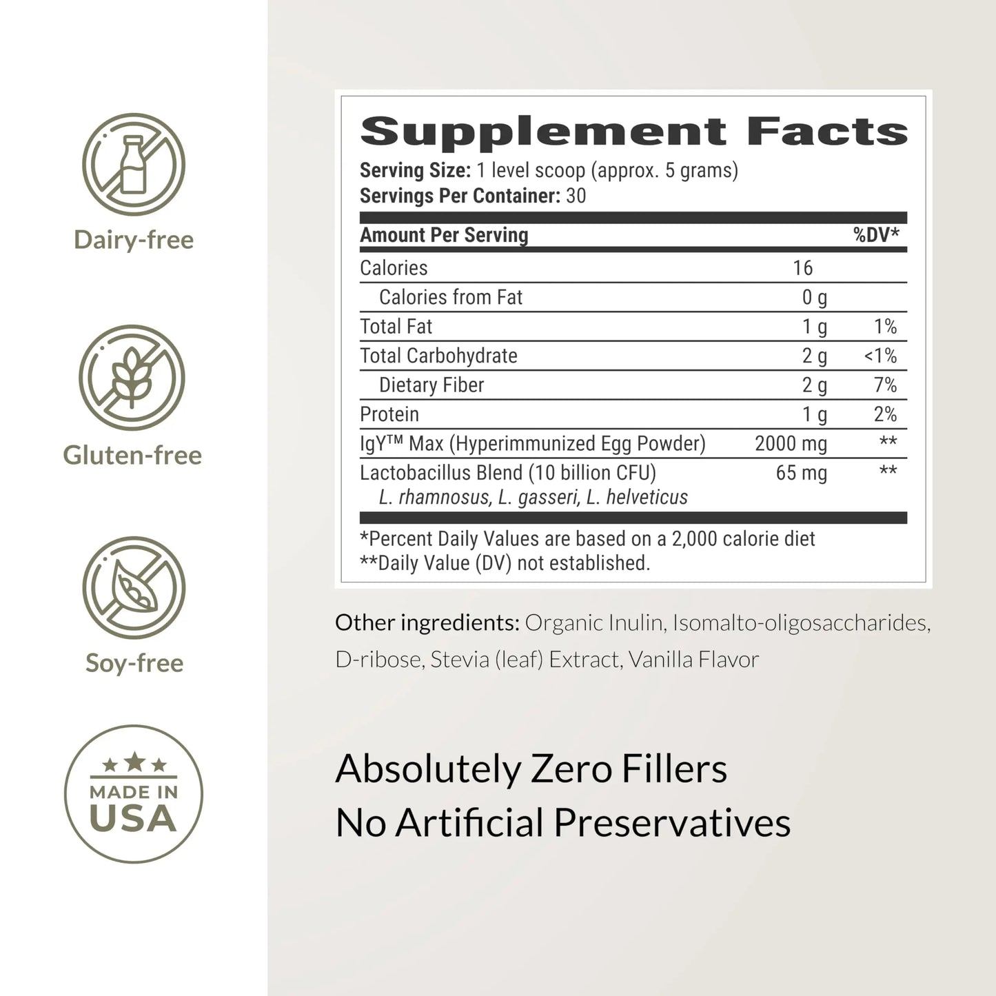 Microbiome Breakthrough™ Gut Support Powder – Vegetarian Vanilla – With Probiotics, Prebiotics, and IgY Max® – Source of L-Glutamine – Supports Digestive Comfort, Gas & Bloating Relief 30 Servings* BIOptimizers buy supplements Au