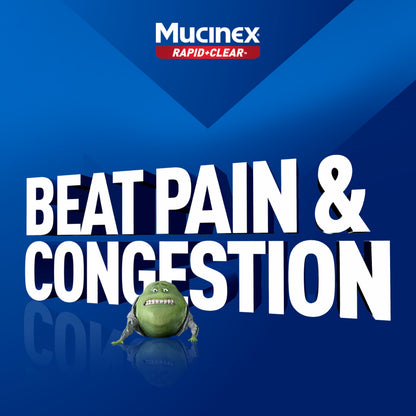 Mucinex Rapid Clear Maximum Strength Cold Medicine & Expectorant, Fever, Pain, Headache, & Excess Mucus Relief with Acetaminophen & Guaifenesin, Rapid Release Caplets for Adults, 20 Count Mucinex buy supplements Au
