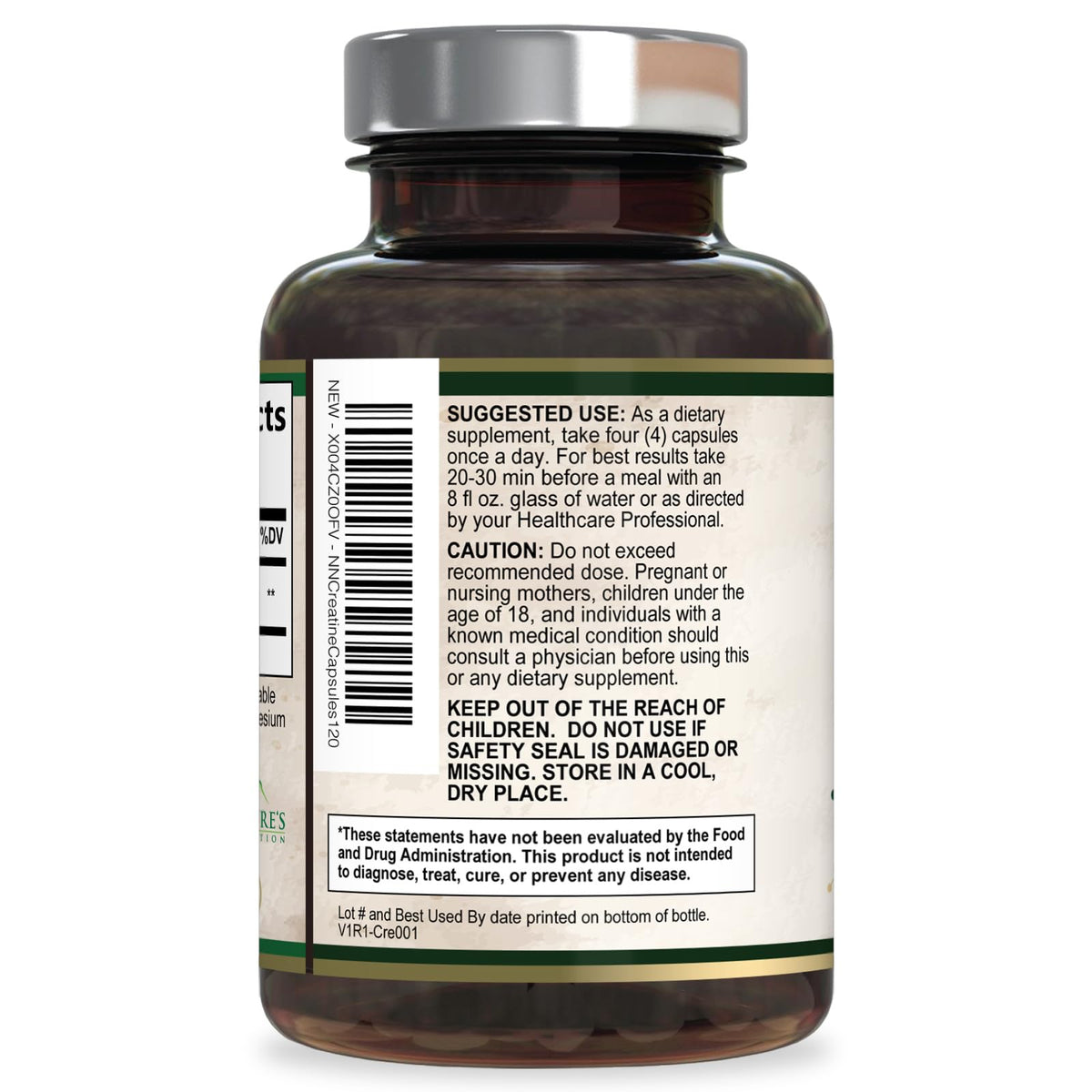 Creatine Monohydrate Capsules 3000mg Per Serving – Micronized Creatine Powder - Supports Lean Muscle, Strength, Energy, & Endurance - Nature's Supplement, Non-GMO, Bottled in USA - 120 Capsules Nature's NutritionBuy Supplements Australia