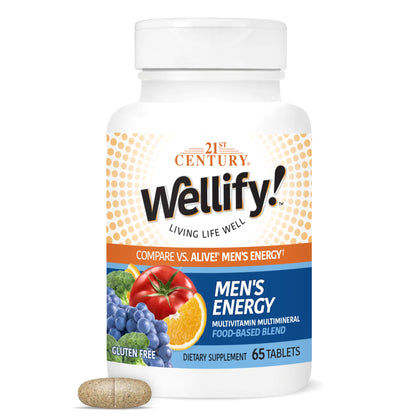 21st Century Wellify Men's Energy Multivitamins with Minerals, 65 Count 21st CenturyBuy Supplements Australia