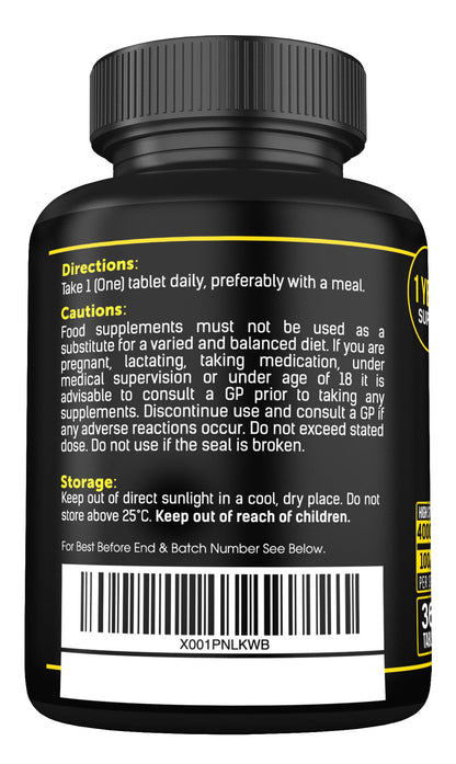 Vitamin D3 K2 High Strength Tablets - 365 Micro Tablets - Vitamin d3 4000 iu and k2 SS Sport SuppliesBuy Supplements Australia