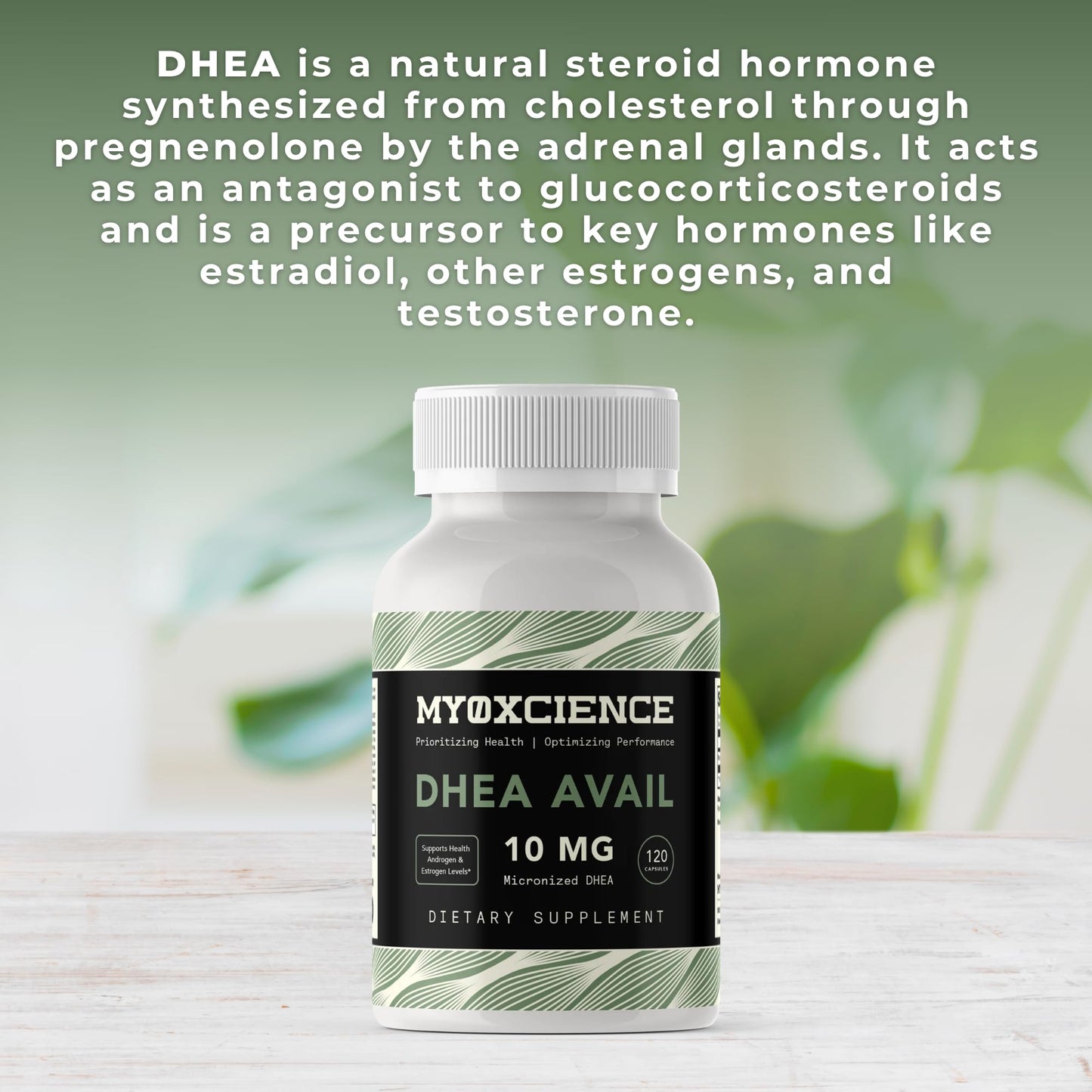 MYOXCIENCE DHEA Avail | Absorption Enhanced DHEA | 10mg, 120 Servings MYOXCIENCE buy supplements Au
