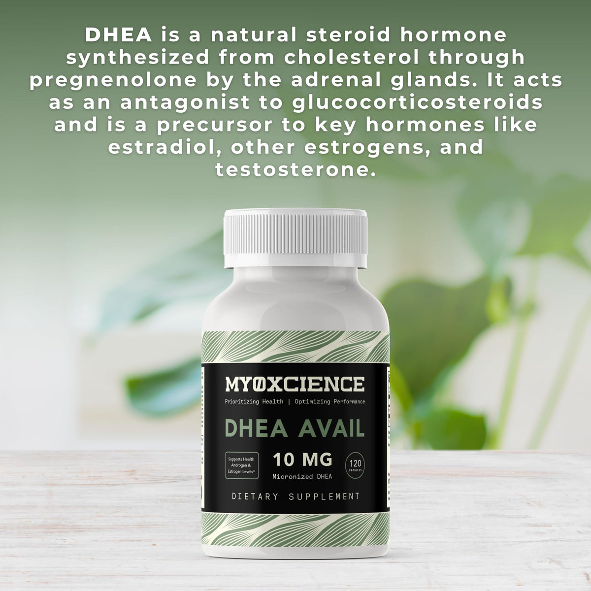 MYOXCIENCE DHEA Avail | Absorption Enhanced DHEA | 10mg, 120 Servings MYOXCIENCE buy supplements Au