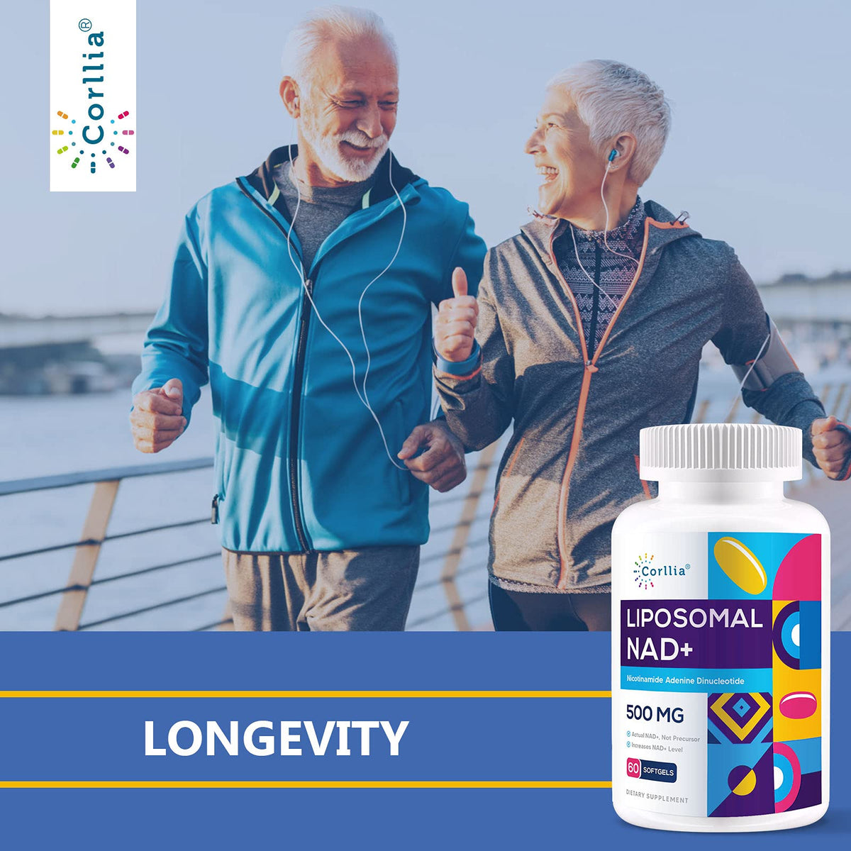 Liposomal NAD+ 500mg with TMG 250mg Softgels, Nicotinamide Riboside Alternative, Actual NAD+ Supplement, 120 Servings CorlliaBuy Supplements Australia