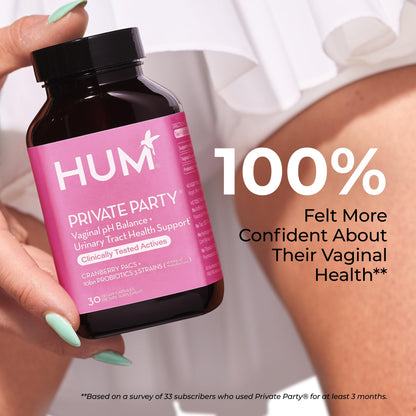 HUM Private Party Vaginal Probiotics for Women, pH Balance and Urinary Tract Support Vaginal Probiotic Supplement with Cranberry & Lactobacillus Blend, Women's Health Cranberry Pills, 30 Capsules HUMBuy Supplements Australia