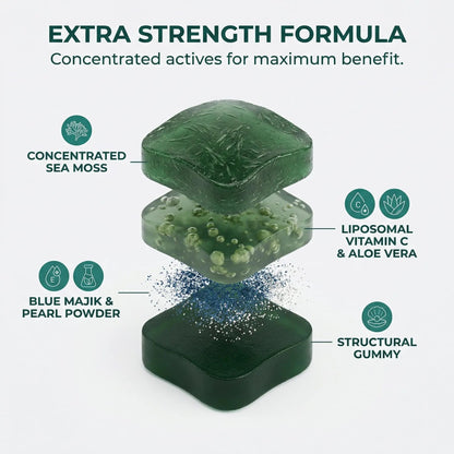 Balmbare Revive Gummies for Hair Loss - Sea Moss Gummies with Vitamin C, Vitamin E, Aloe Vera, Pearl Powder Supports Faster Hair Growth RulinalBuy Supplements Australia