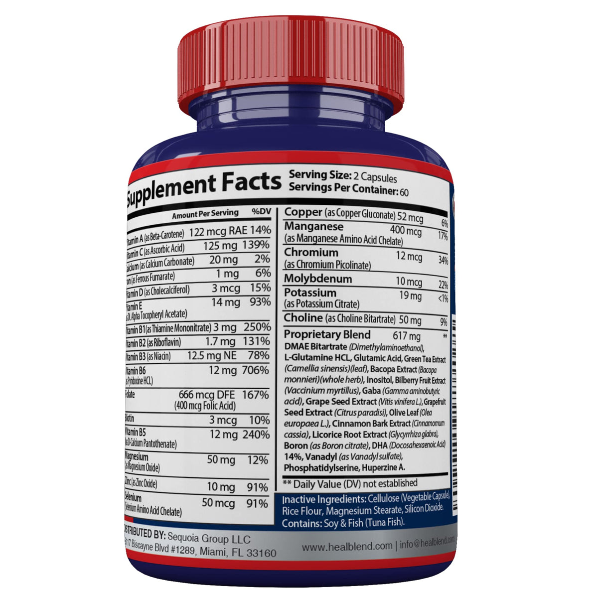 Neuro Plus Brain & Focus Formula - Nootropic Brain Booster Supplement, Supports Brain Health, Mental Clarity & Focus - Enhances Concentration & Mental Energy – 120 Capsules (1) healblendBuy Supplements Australia