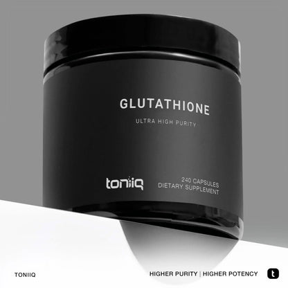 Toniiq Ultra High Strength Glutathione Capsules - 1000mg Concentrated Formula - 98%+ Highly Purified and Bioavailable - Non-GMO Fermentation - 240 Capsules Reduced Glutathione Supplement Toniiq buy supplements Au