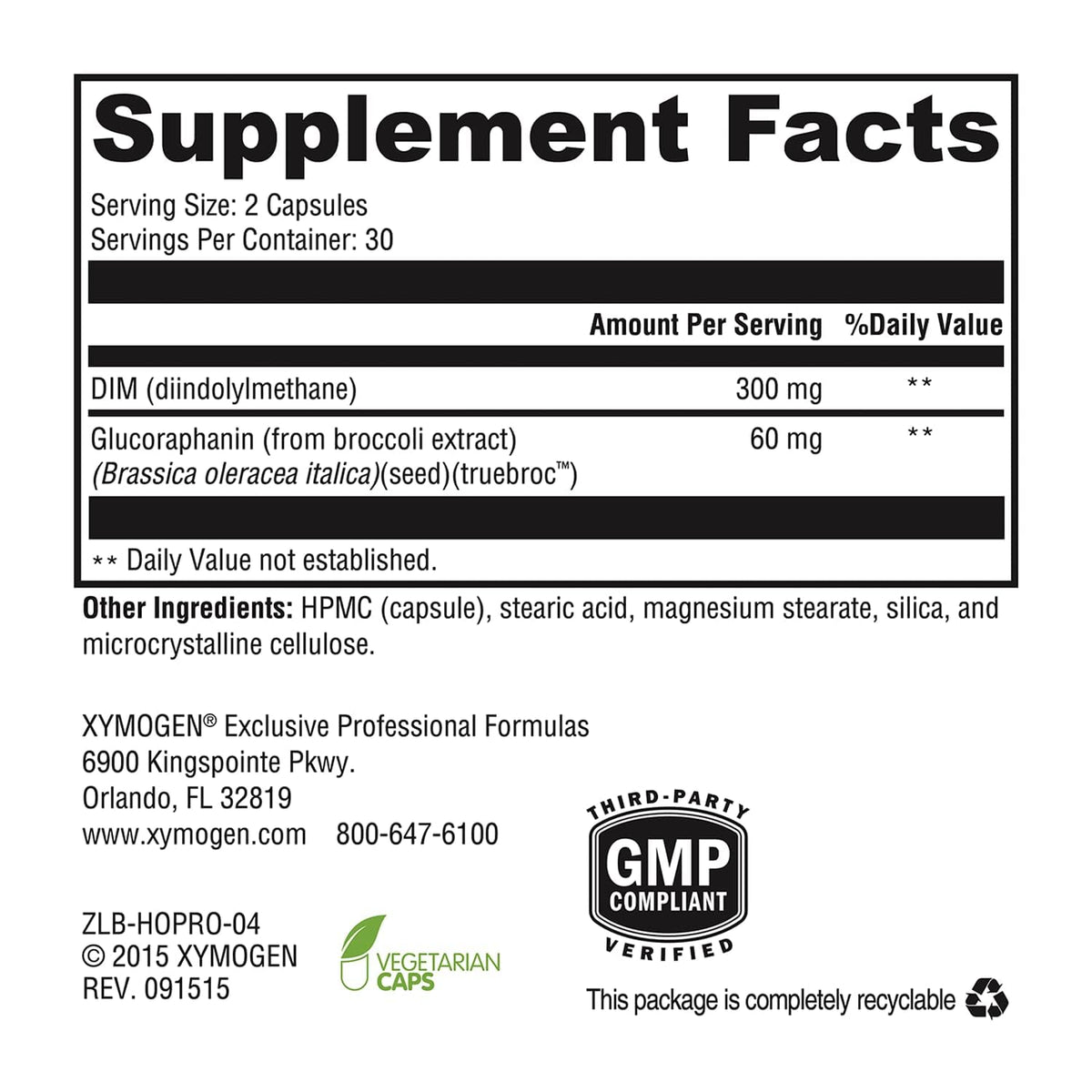 XYMOGEN Hormone Protect - Dim Supplements for Women with Glucoraphanin from Broccoli Extract - Promote Detoxification, Balance & Protect Estrogen Sensitive Tissues in The Breast & More (60 Capsules) XYMOGENBuy Supplements Australia