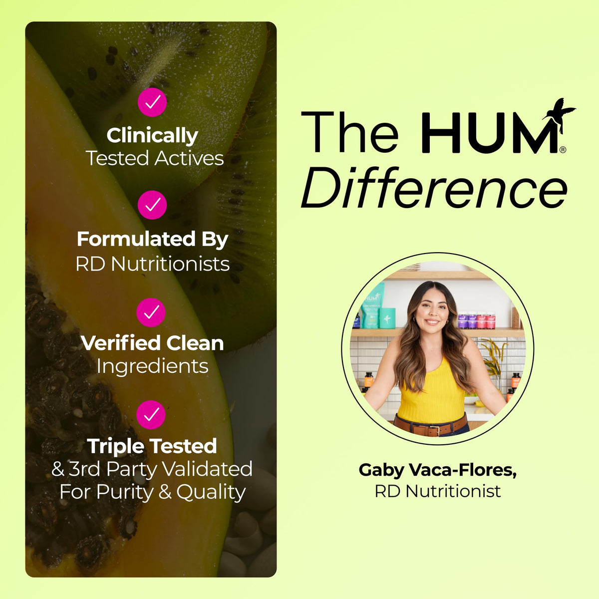 HUM Flatter Me Digestive Enzymes for Women & Men, Digestive Health Bloating Supplement with Ginger & Peppermint Leaf, Fast Acting Anti Bloat Pills Multi Enzyme for Debloating, Vegan, 60 Capsules HUMBuy Supplements Australia