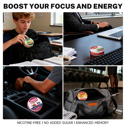 Healspot Nootropic Caffeine Pouches, Energy Pouches with 50mg Caffeine | Taurine | Vitamin B12 | Alpha-GPC | L-Theanine, Focus and Energy Supplements Variety Packs 5 Flavors HealspotBuy Supplements Australia