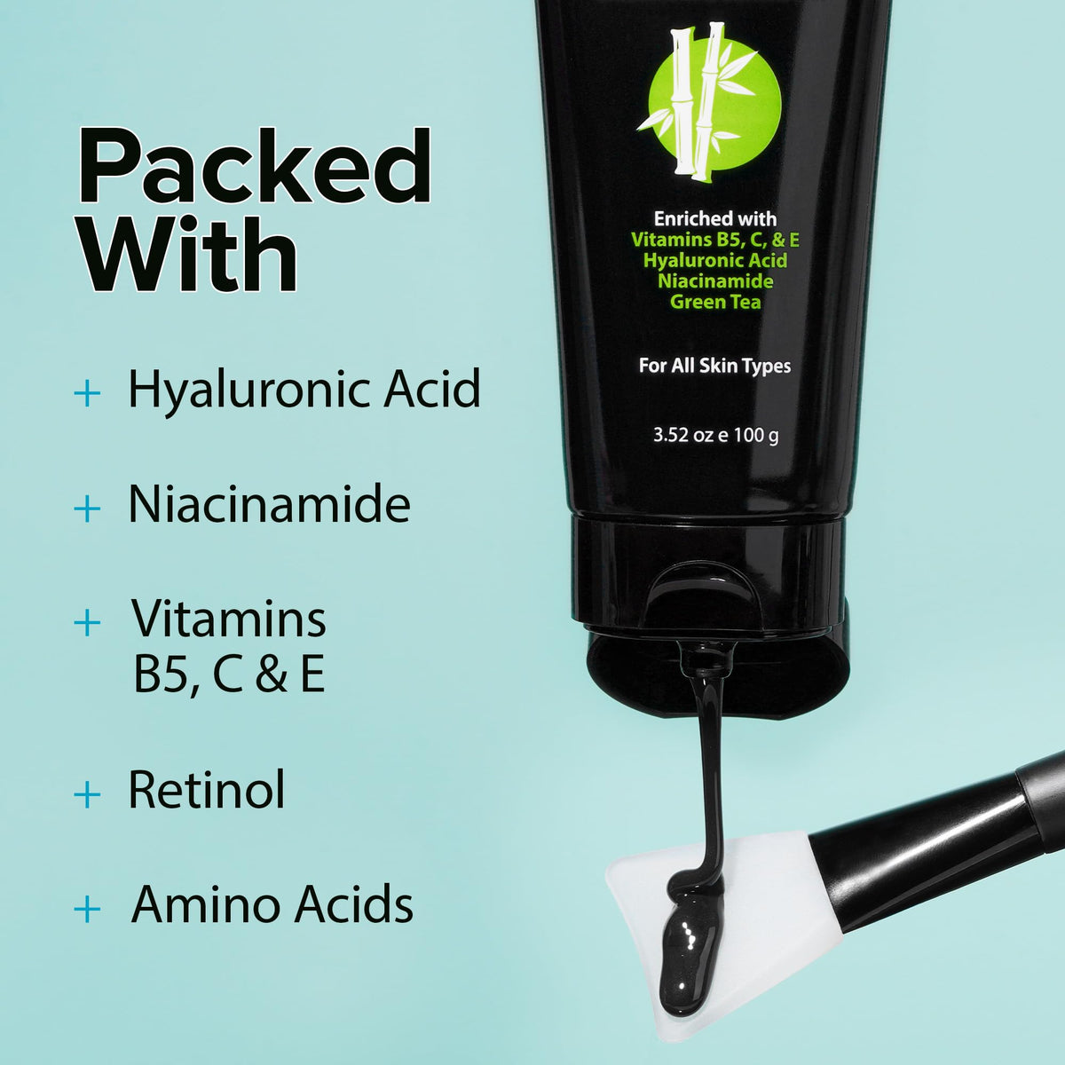 Ebanel Charcoal Peel Off Face Mask Applicator Set, Deep Pore Cleansing Minimizer Blackhead Remover with Niacinamide, Hyaluronic Acid, Vitamin C, Green Tea, Deep Cleanse Black Masks Peel Off Gel Mask Ebanel buy supplements Au