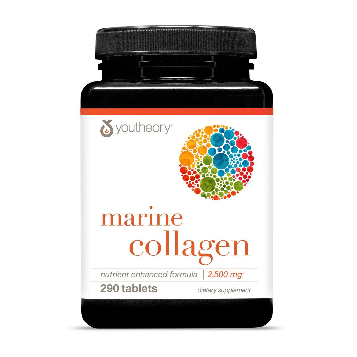 Youtheory Marine Collagen Tablets - 2,500 mg Fish-Sourced Collagen Peptides- with Vitamins A, C, E, B6 & B12 - Supports Joint & Nail Health* - Highly Absorbable - 290 Tablets (58-Day Supply) YoutheoryBuy Supplements Australia