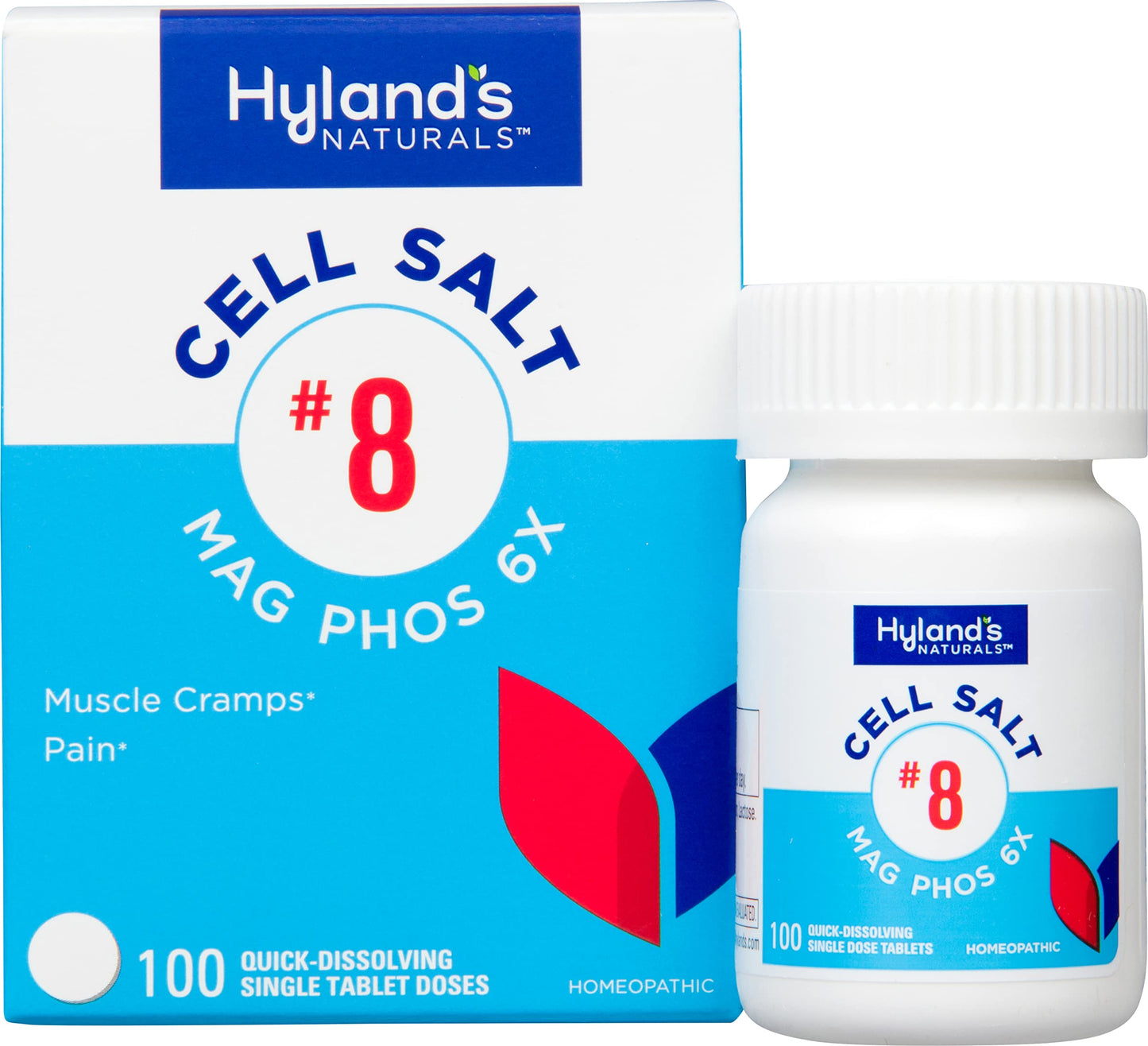 Hyland's No. 8 Cell Salt Mag Phos 6X, PMS Relief, Natural Homeopathic Relief of Menstrual Pain and Muscle Cramp Symptoms, Muscle Relaxer, Quick Dissolving Tablets, 100 Count Hyland'sBuy Supplements Australia