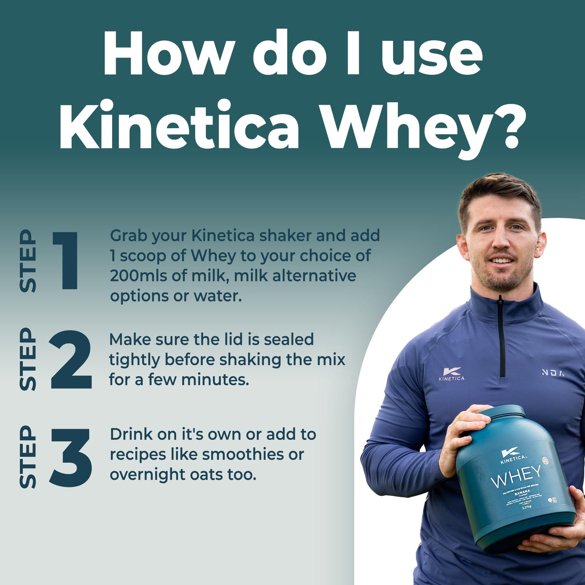 Kinetica Vanilla Whey Protein Powder | 2.27kg | 23g Protein per Serving | 76 Servings KineticaBuy Supplements Australia