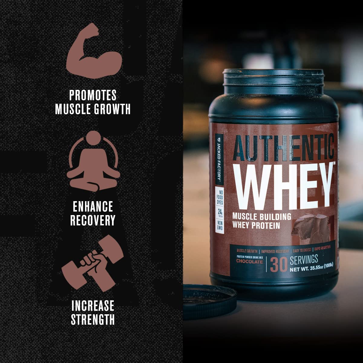 Jacked Factory Authentic Whey Muscle Building Whey Protein Powder - Low Carb Jacked FactoryBuy Supplements Australia