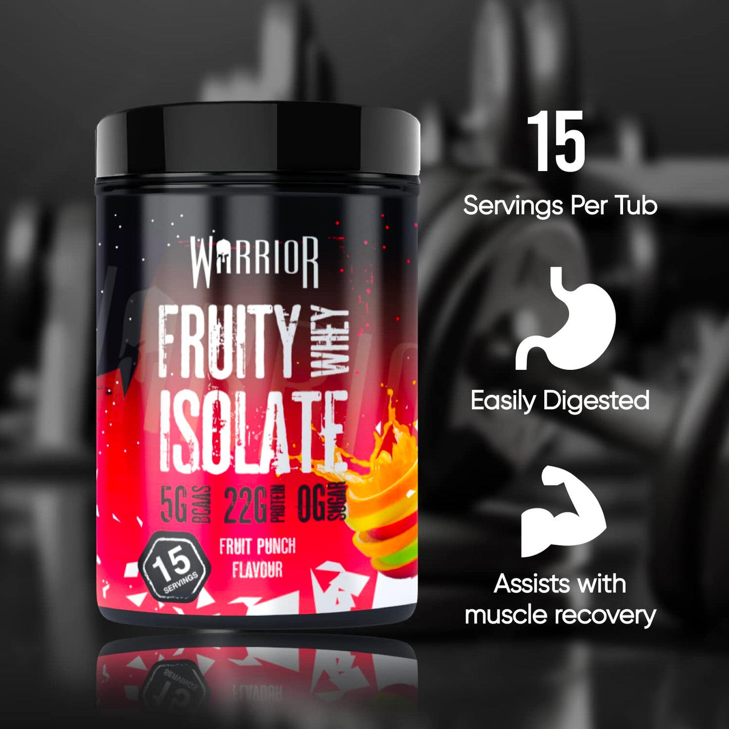 Warrior, Fruity Clear Whey Isolate – Rapid Digesting Protein Powder – Refreshingly Fruit Flavoured Shakes WarriorBuy Supplements Australia