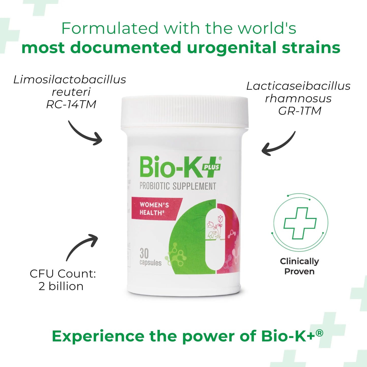 Bio-K+ Probiotic for Women support for Vaginal & Urinary Tract Health, Probiotic Supplement with 2 Billion CFU 2 Strains, Vegan, Shelf-Stable – 30 Capsules Bio-K PlusBuy Supplements Australia