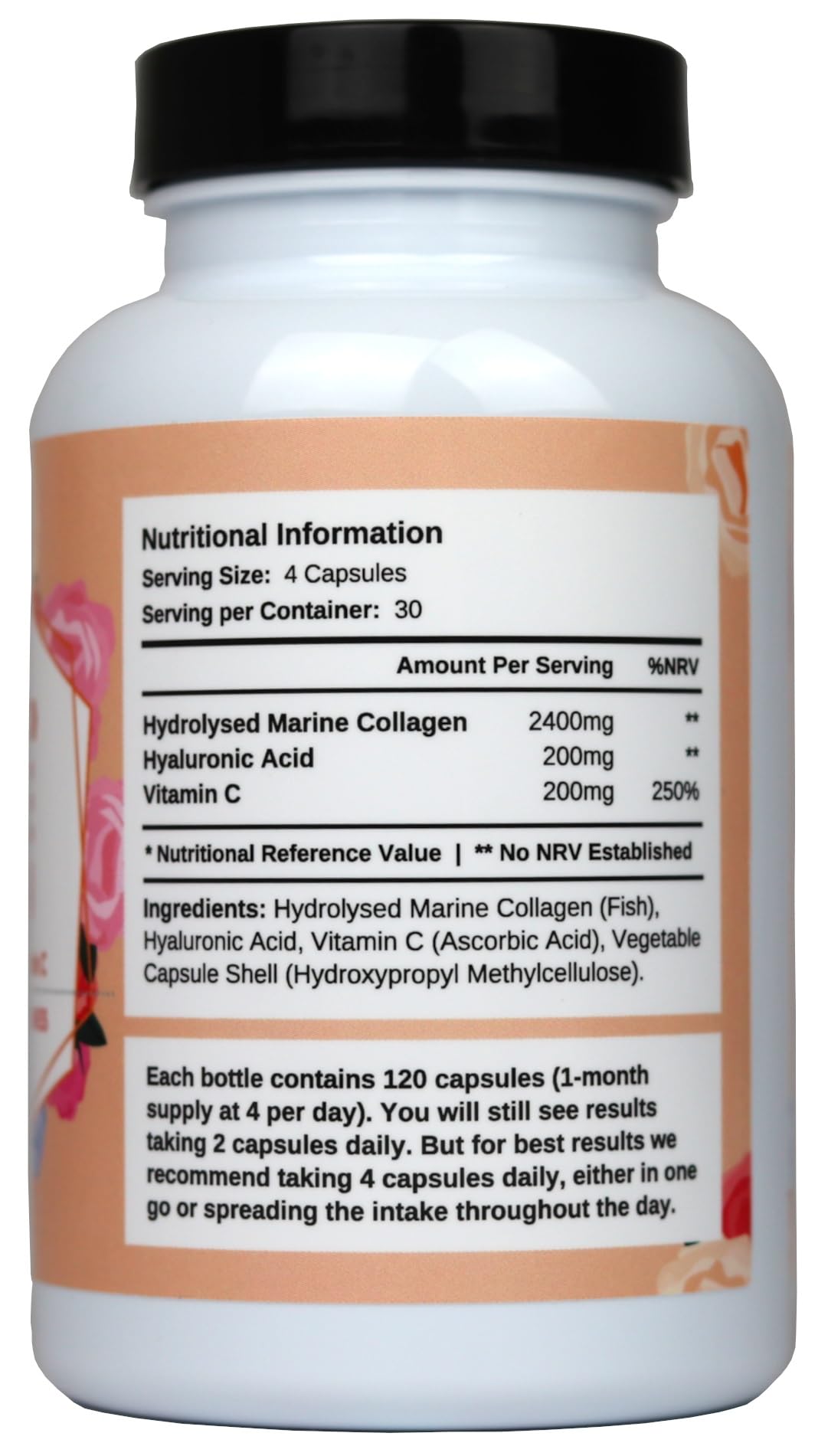 2800mg Marine Collagen Capsules – Highest Strength Type 1 Hydrolysed Collagen with Hyaluronic Acid and Vitamin C Miracle GreensBuy Supplements Australia