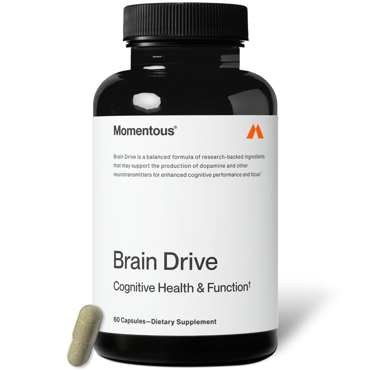 Momentous Brain Drive Nootropic Supplement - Brain Supplement for Memory & Focus Support - NSF Certified for Sport - GMO- & Gluten-Free - 30 Servings MomentousBuy Supplements Australia