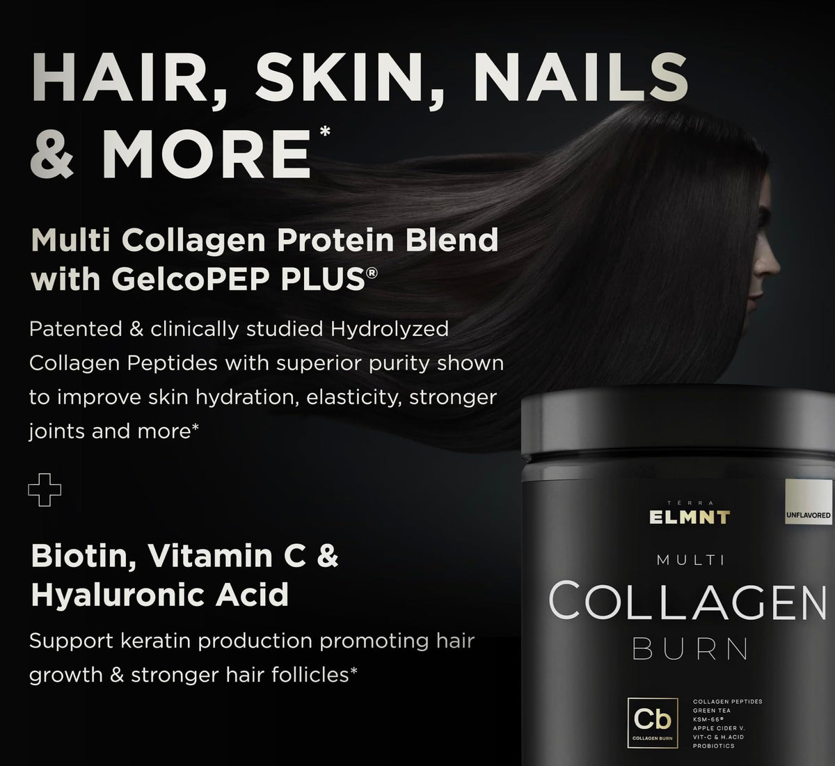 Super Collagen Powder for Women Weight Loss + Beauty w. Probiotics, Hyaluronic Acid, ACV, KSM-66, Biotin - Premium Multi Collagen Peptides Protein Supplement