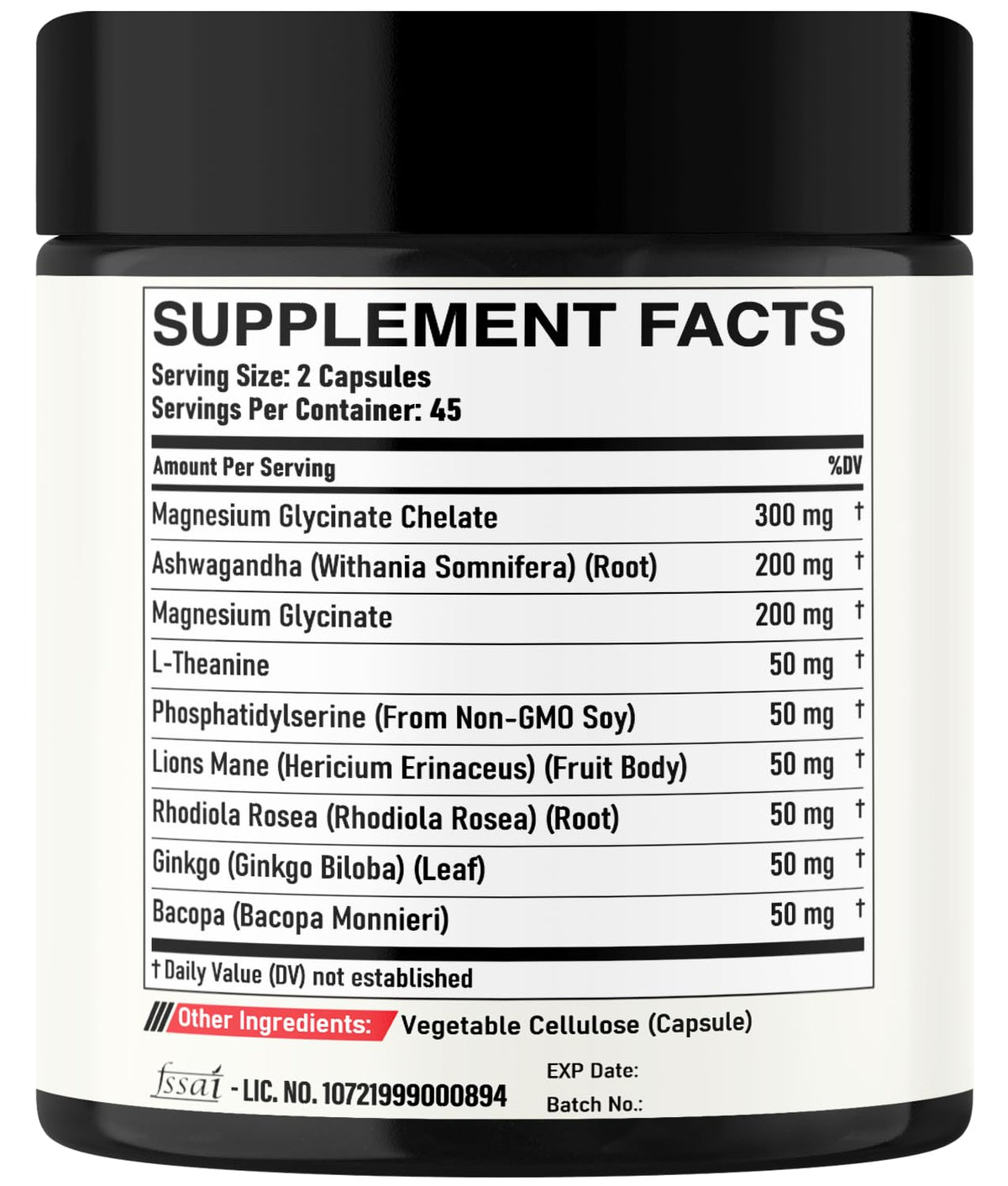 DEDICAD 9in1 Cortisol Supplement - Ashwagandha and Magnesium Glycinate and Chelate - Brain Health & Restful Night & Mood Balance - 90 Capsules Supply 45 Days DEDICADBuy Supplements Australia