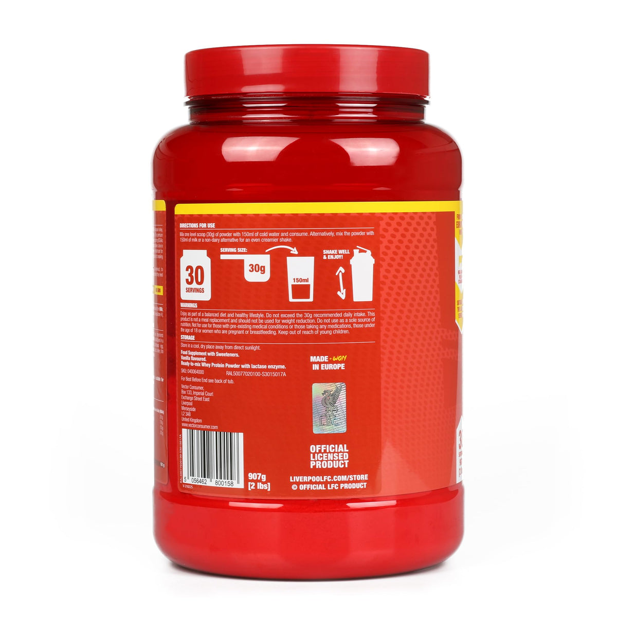 LFC Whey Protein Powder Strawberry Flavour 908g 15.5g Naturally-Occurring BCAAs 21g Protein Vector ConsumerBuy Supplements Australia
