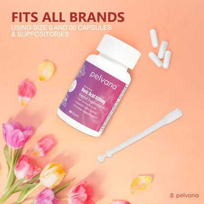 Pelvana Suppository Applicators for Women - (30 Pack) - Fits Size 0 and 00 Capsules - Often Used PelvanaBuy Supplements Australia
