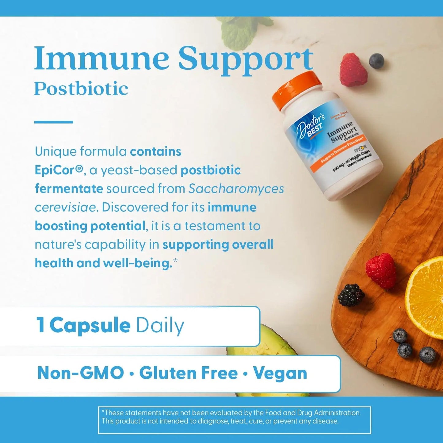 Doctors Best Immune Support Postbiotic, Supports Immune Function, Non-GMO, Gluten Free, Vegan 60 Veggie Caps Doctor's BESTBuy Supplements Australia