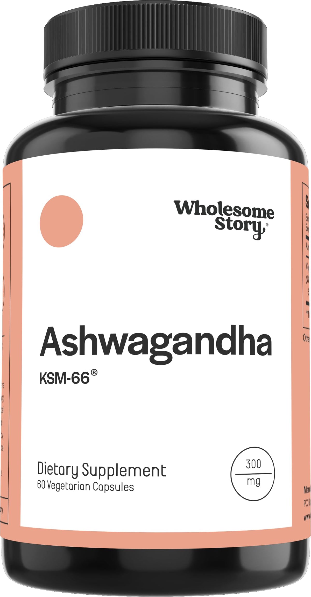 Vegan KSM 66 Ashwagandha Capsules| High Potency 5% Withanolides | Ashwagandha Root Extract Supplements | Ashwagandha 300mg | Stress Management & Well Being Support | 60 Ashwaganda Pills Wholesome StoryBuy Supplements Australia