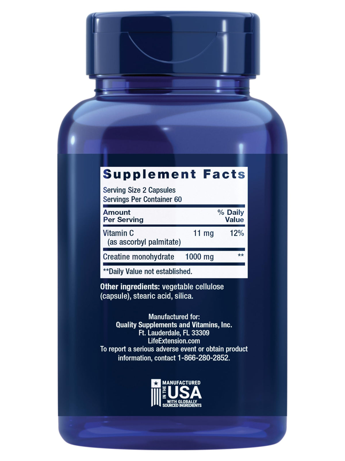 Life Extension Creatine Capsules – Creatine Monohydrate – Promotes Strength, Lean Muscle, Healthy Endurance – Non-GMO, Gluten-Free – 120 Capsules Life ExtensionBuy Supplements Australia