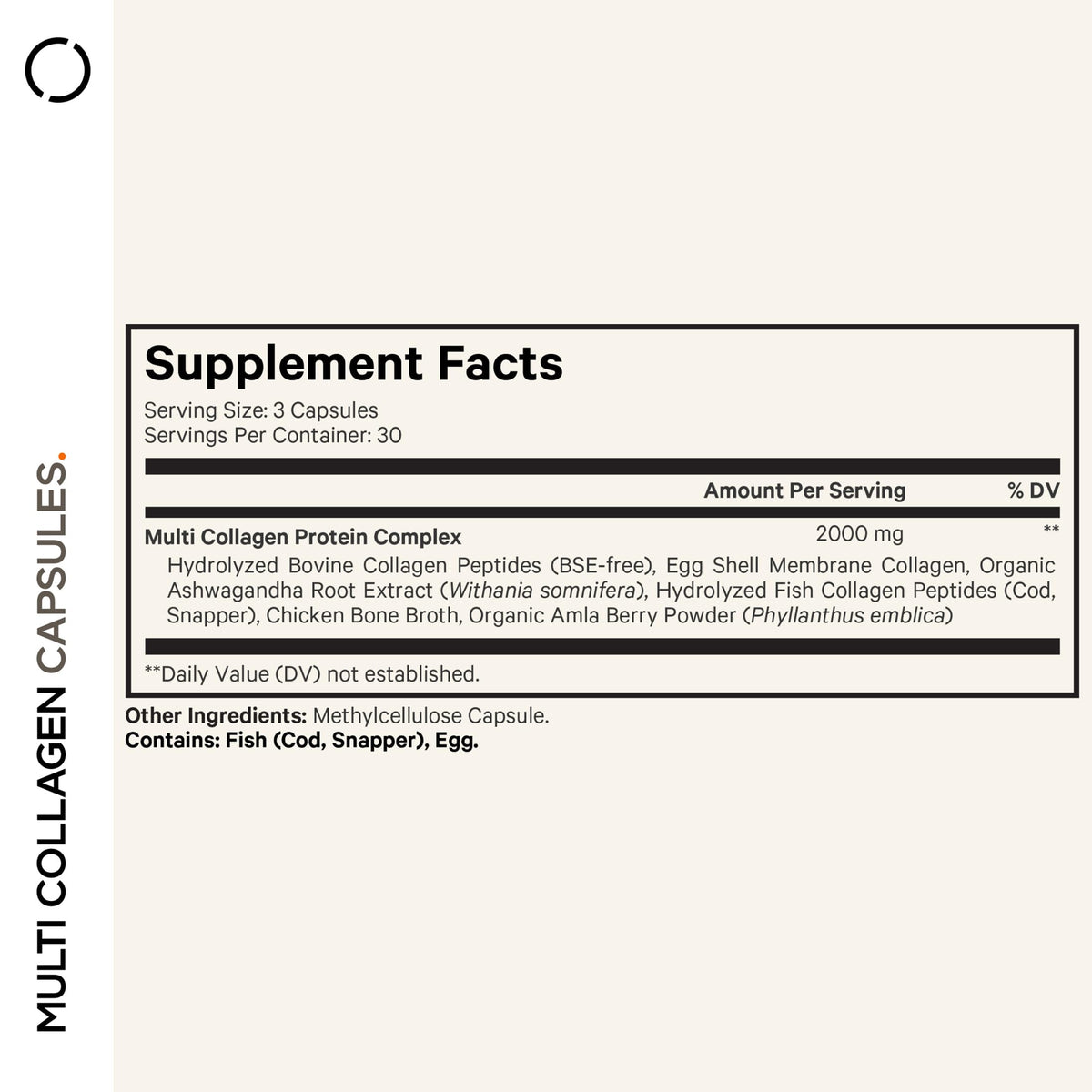 Codeage Multi Collagen Peptides Protein Capsules, 5 Collagen Types, Grass-Fed & Hydrolyzed Bovine Collagen Pills Supplement, Ashwagandha, Amla Berry Vitamins, Collagen Peptides - 90 Capsules CodeageBuy Supplements Australia