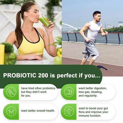Probiotics for Women & Men, 200 Billion CFU 12 Strains with 3 Organic Prebiotics and Probiotics for Digestive Health Gut, Immune, Bloating & Gas, Energy, Overall Health, Shelf Stable - 2 Month Supply CfufulBuy Supplements Australia