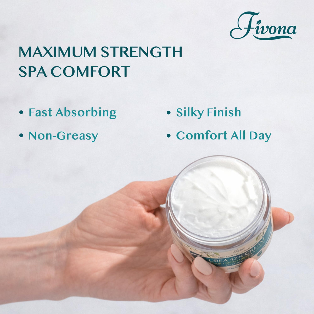 FIVONA 42% Urea Foot Cream for Thick, Rough Dry Skin - Maximum Strength Callus Softening with 2% Salicylic Acid, Tea Tree & Aloe Vera, 100g (3.5 oz) - Deep Moisturizing Foot Care FIVONA buy supplements Au